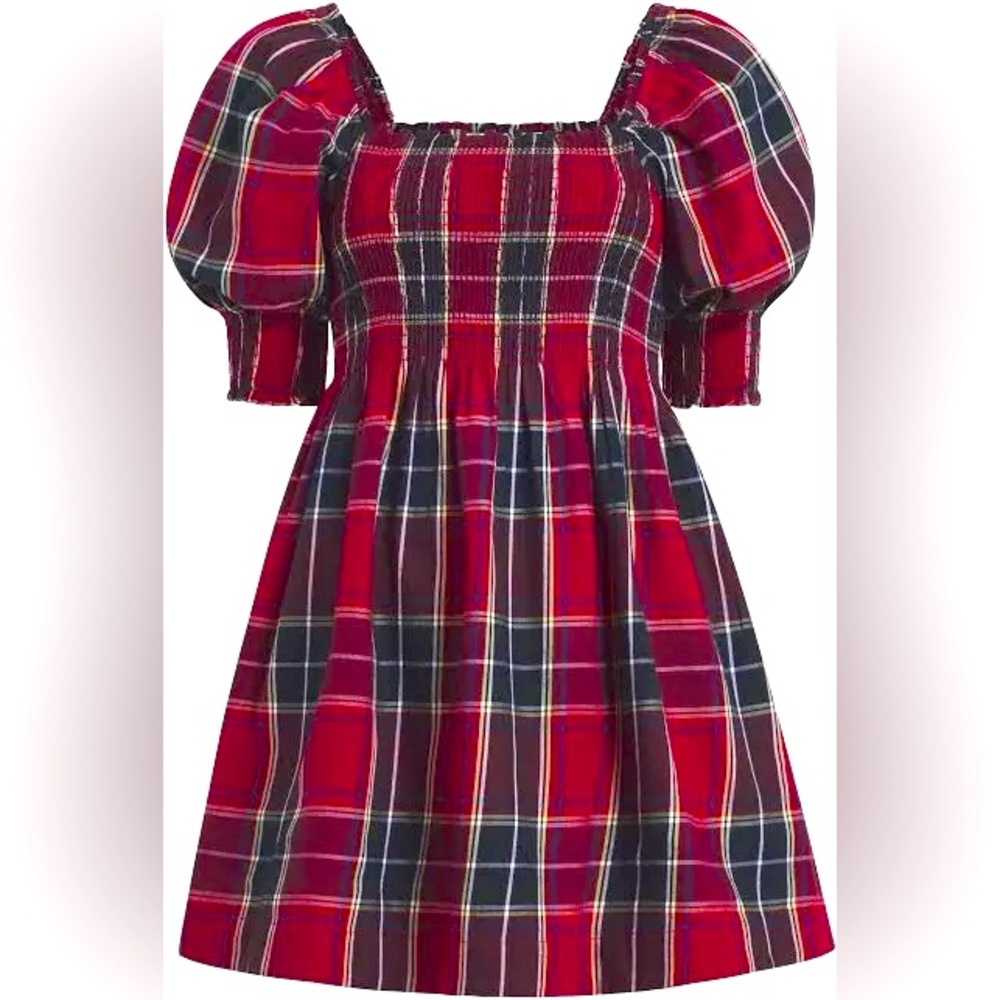 Hill House Athena Nap Dress Red Tartan Size XS